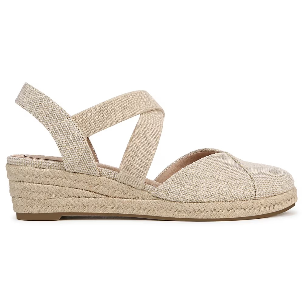 Туфли на танкетке Kimball espadrille от Lifestride, natural gold fabric — фото 2