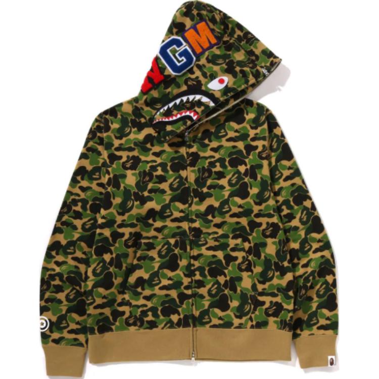 Футболка Bape Abc Camo Separate Shark Full Zip Hoodie A BATHING APE, синяя — фото 2