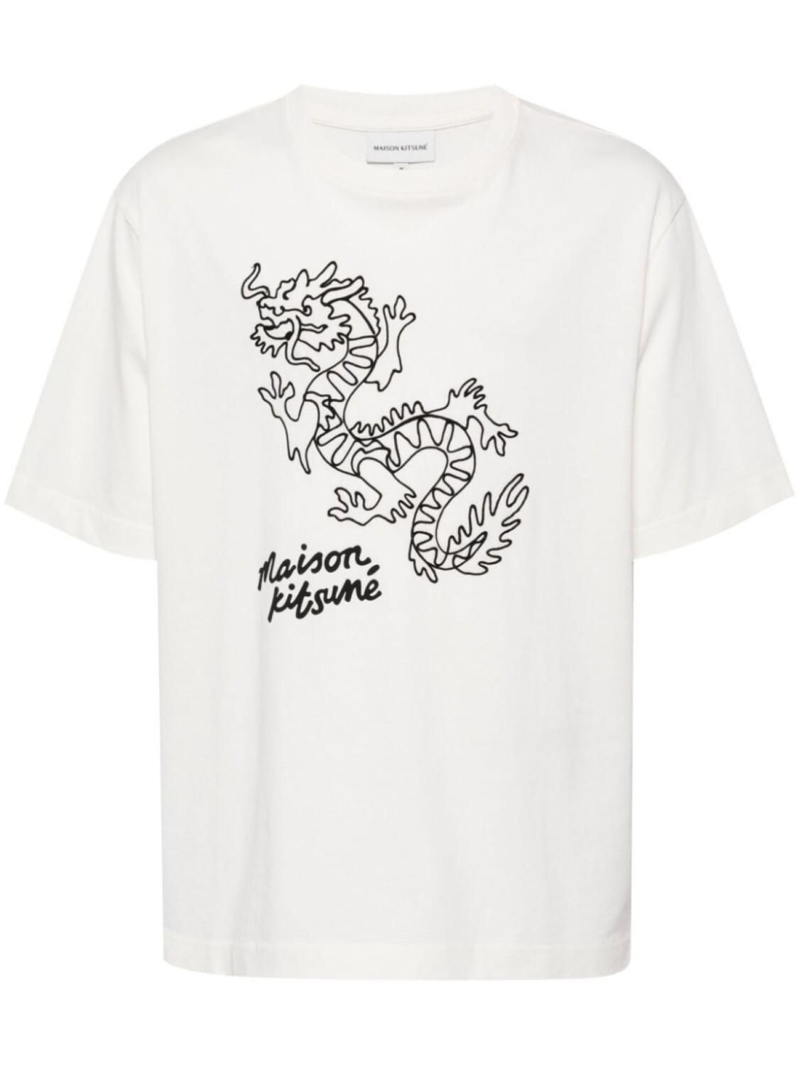 

Maison Kitsuné футболка с принтом, белый