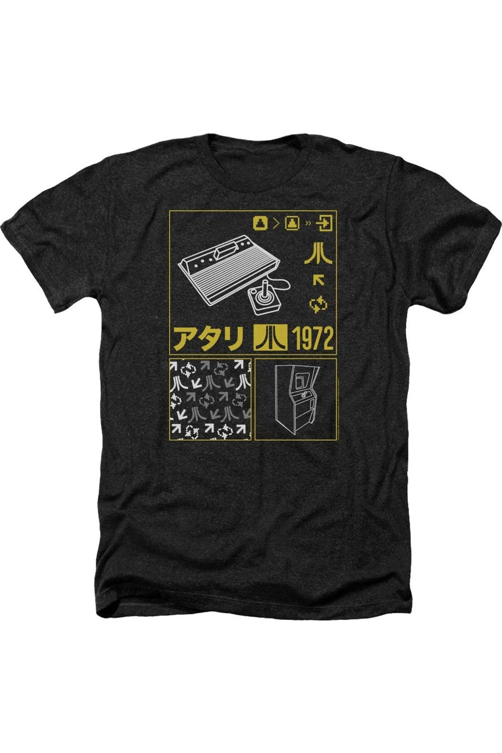 

Футболка Atari Kanji Squares для взрослых, цвет Heather Gildan, черный