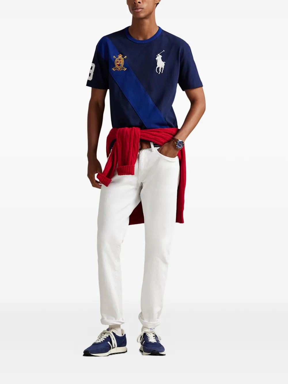 Футболка с графическим логотипом Polo Ralph Lauren, синий — фото 2