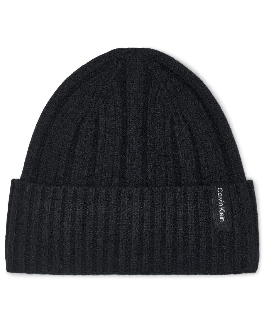 

Разноцветная ребристая шапка Calvin Klein, Black