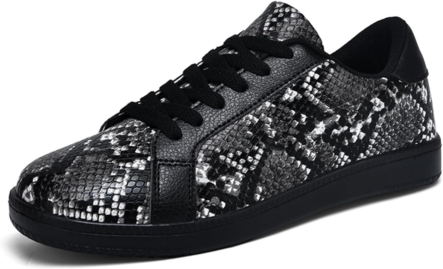 

Мужские модные кроссовки с узором под змею, стильные повседневные спортивные теннисные и прогулочные обуви Spwagym, черный