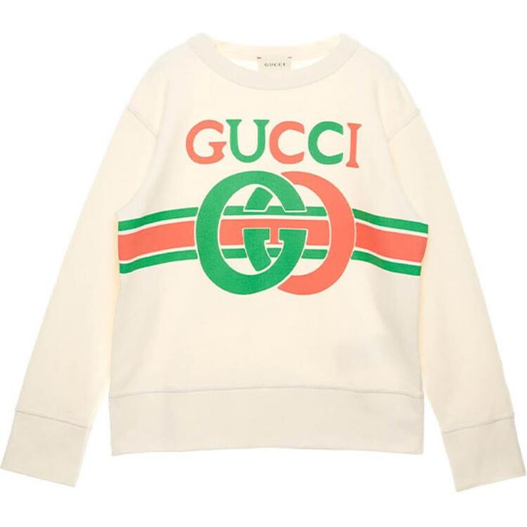 

Толстовка детская Gucci с логотипом, кремовый