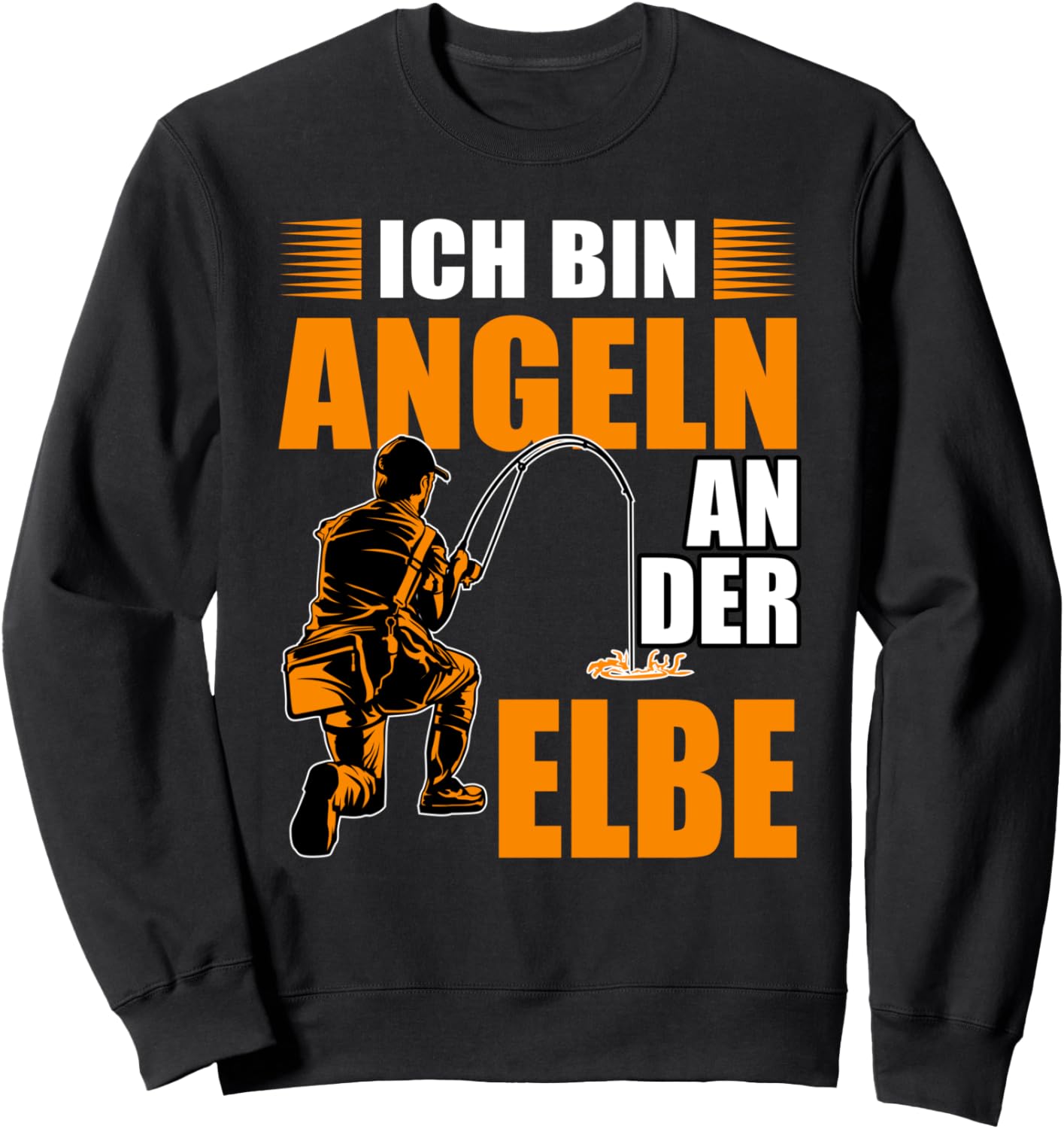 

Мужская толстовка Angler Fishing Elbe с изображением рыболовной удочки для рыбалки Funny Fishing And Fishing Gift Ideas, черный