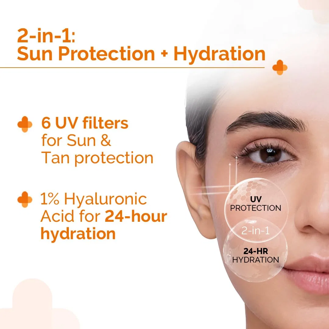 Ультралегкий гель-солнцезащитный крем «1% Hyaluronic Sunscreen Aqua» с SPF 50 PA++++ от The Derma Co The Derma Co — фото 4