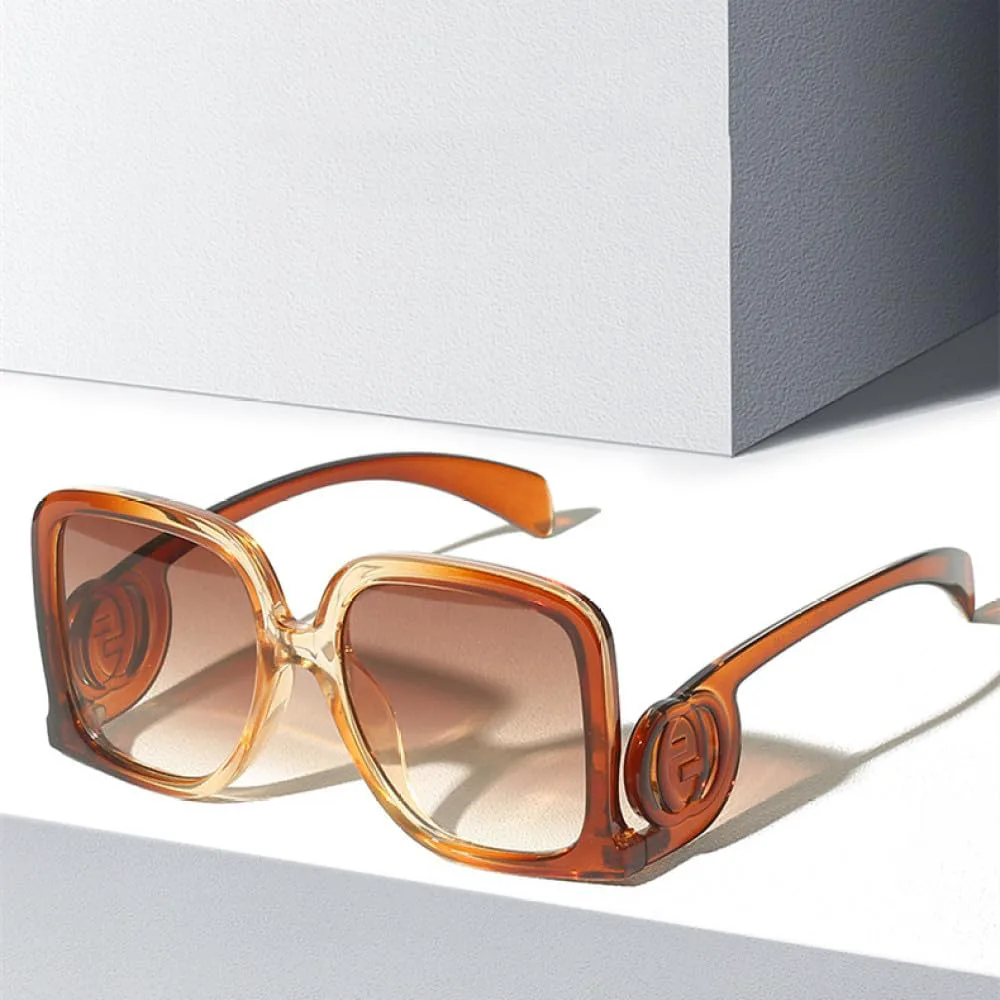 

Роскошные солнцезащитные очки в крупной оправе для женщин и мужчин, модные панк-очки, винтажные большие женские солнцезащитные очки generic, Black Gray Blue