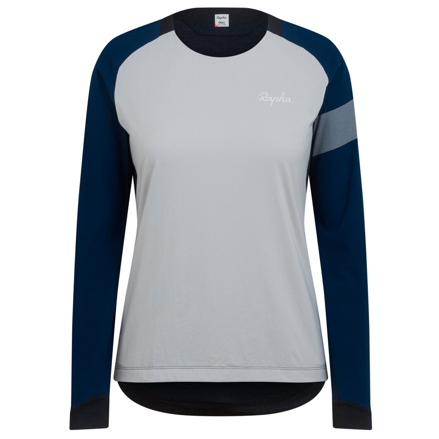 

Велосипедный трикотаж Rapha Trail Windblock Jersey, цвет Black/Light Grey/Navy