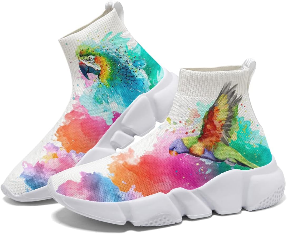 

Мужские модные кроссовки Hetios, удобные повседневные носочные туфли с акварельным граффити, Watercolor_style 03