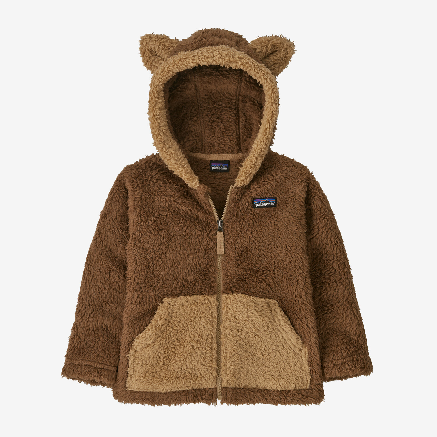 

Флисовая толстовка Baby Furry Friends Patagonia, мус коричневый
