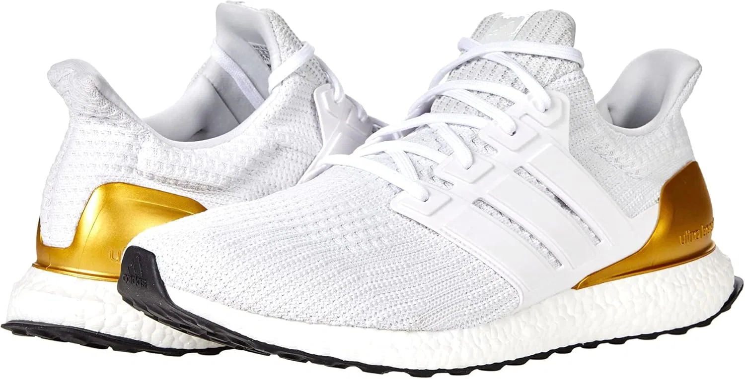 Кроссовки для бега adidas белый, белый, золотистый металлик — фото 3