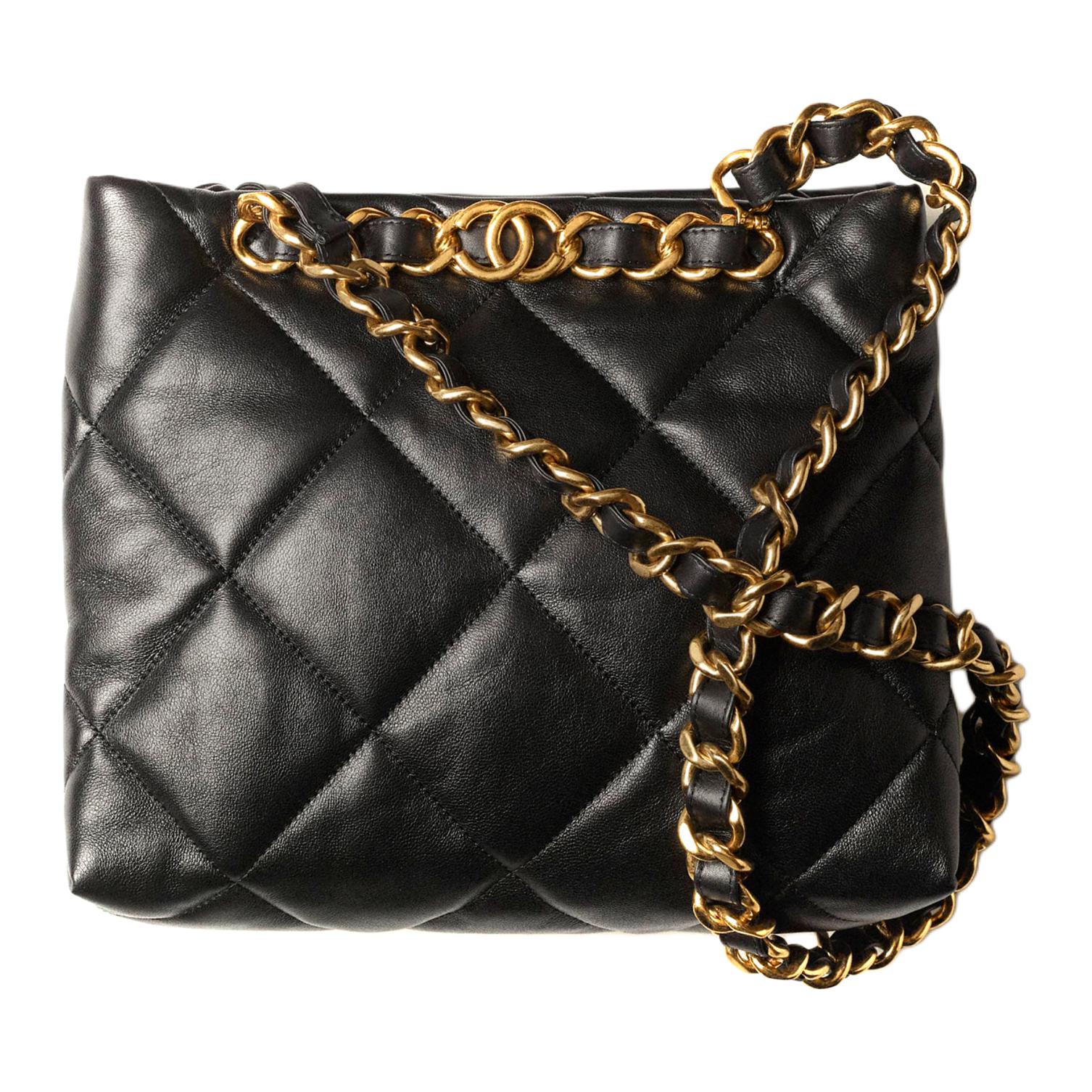 

CHANEL Овчинная сумка через плечо, кроссбоди Trumpets женская черная