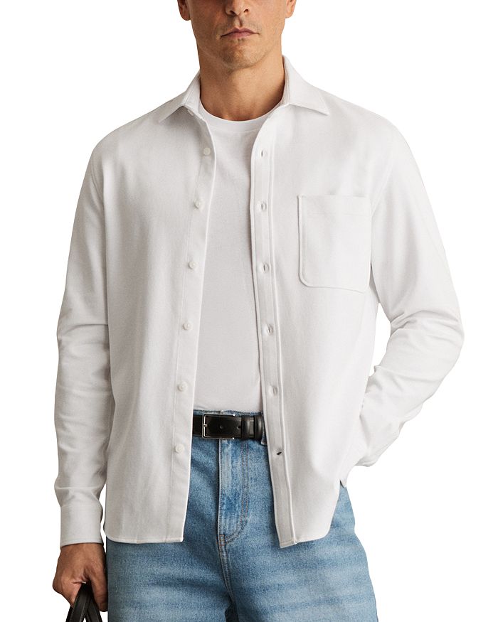 

Каппо Овершерт из мягкого твила Regular Fit REISS, белый