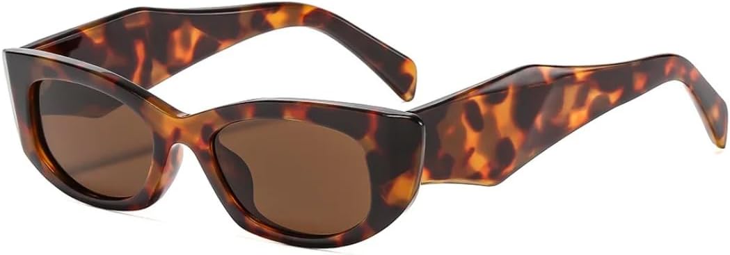 

Ретро-солнцезащитные очки «кошачий глаз» в черепаховой оправе, женские, с оригинальной нестандартной оправой, универсальные, мужские очки с защитой от УФ-излучения UV400 UATXTAU, Leopard