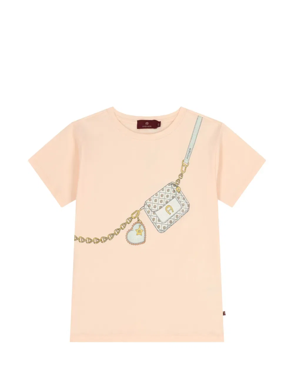 Футболка с графическим рисунком спереди Aigner Kids, розовый