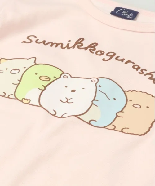 Детская футболка с принтом Sumikko Gurashi Crescent розовая — фото 4