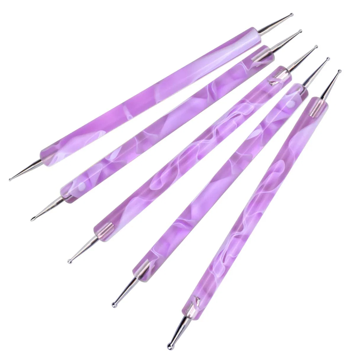 Набор двухсторонних дотсов для дизайна ногтей Jinlaili Jinlaili, Purple