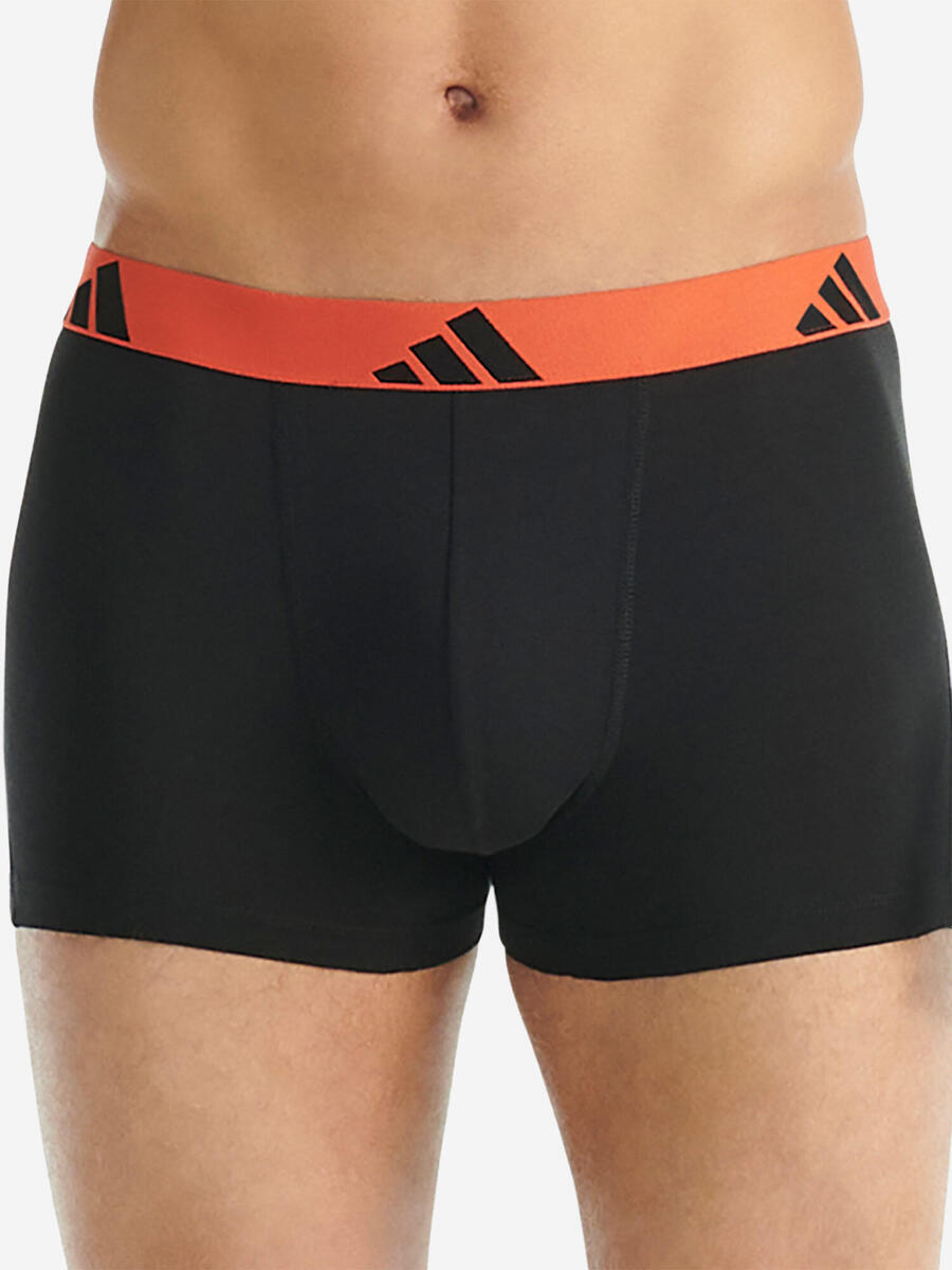 ADIDAS Мужские облегающие боксёрские шорты Trunk - Active Flex Cotton, чёрные — фото 2