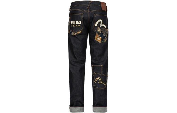 

Джинсы мужские деним синие Evisu, синий