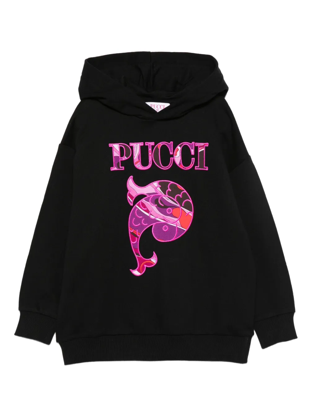 

Худи с вышивкой PUCCI Junior, черный