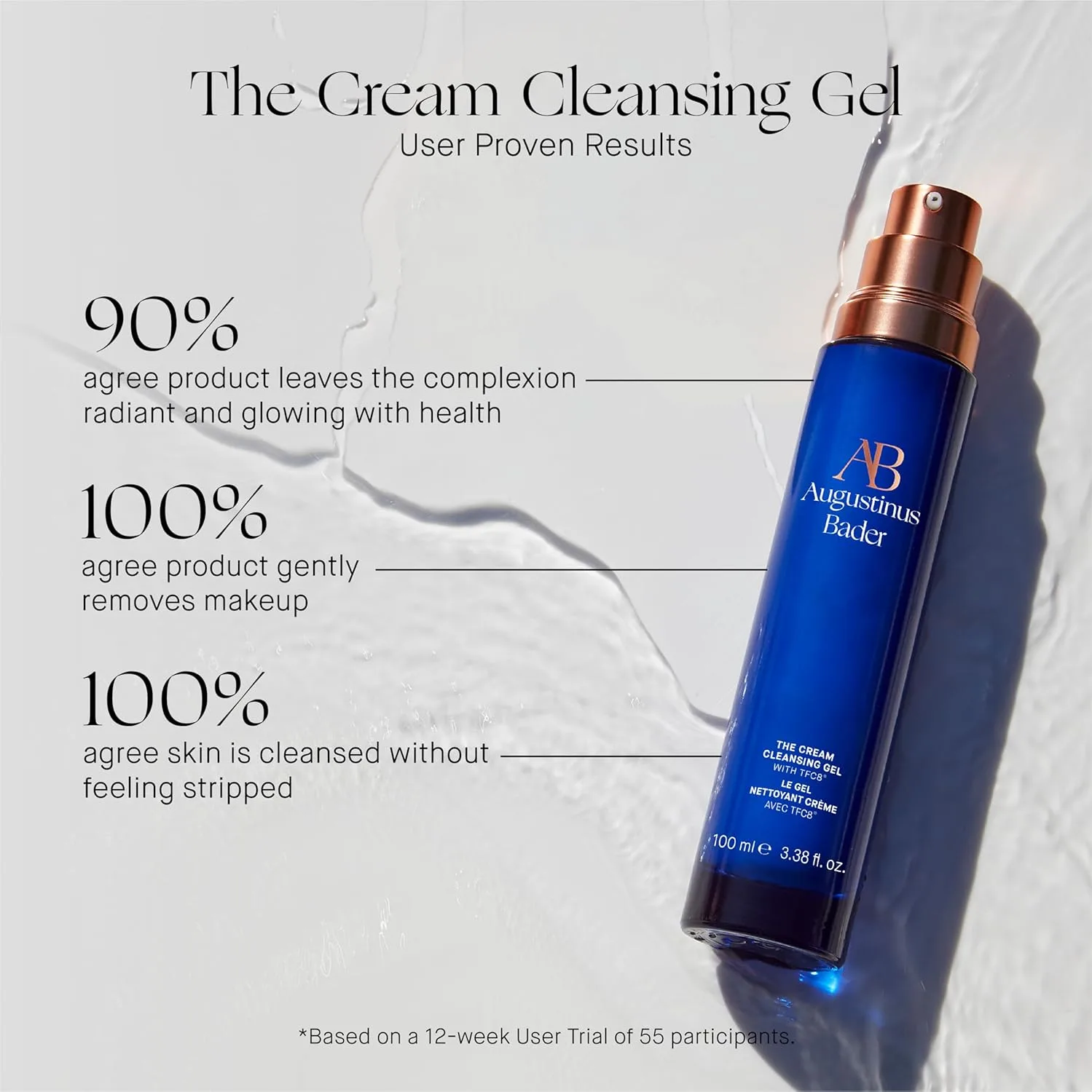 Гель для умывания Augustinus Bader — The Cream Cleansing Gel - нежный увлажняющий очищающий гель для лица, удаляет загрязнения, 100 мл — фото 2