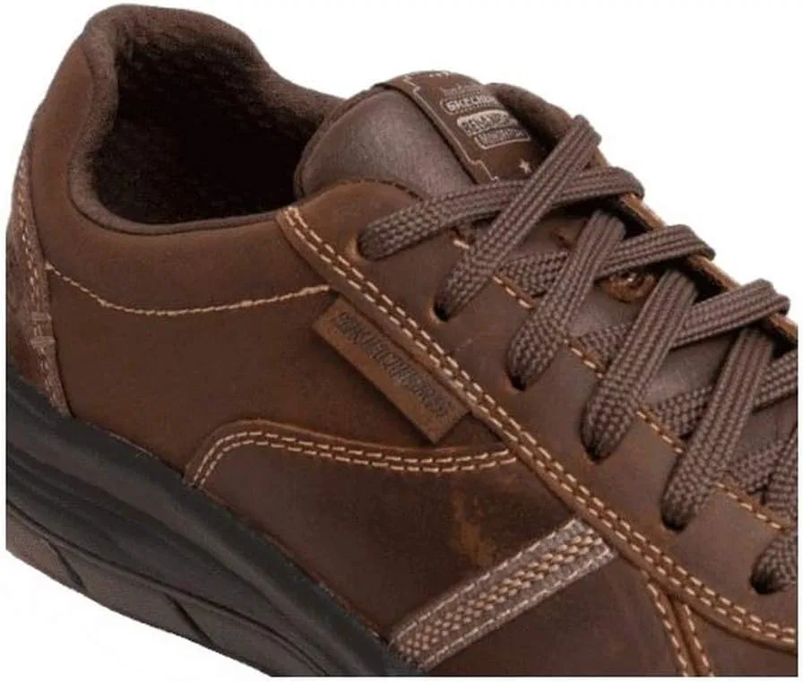 Skechers Relaxed Fit 66419 Ожидаемая высота 2.0 Мужские кроссовки Belfair на шнуровке, Dunkelbraun — фото 4