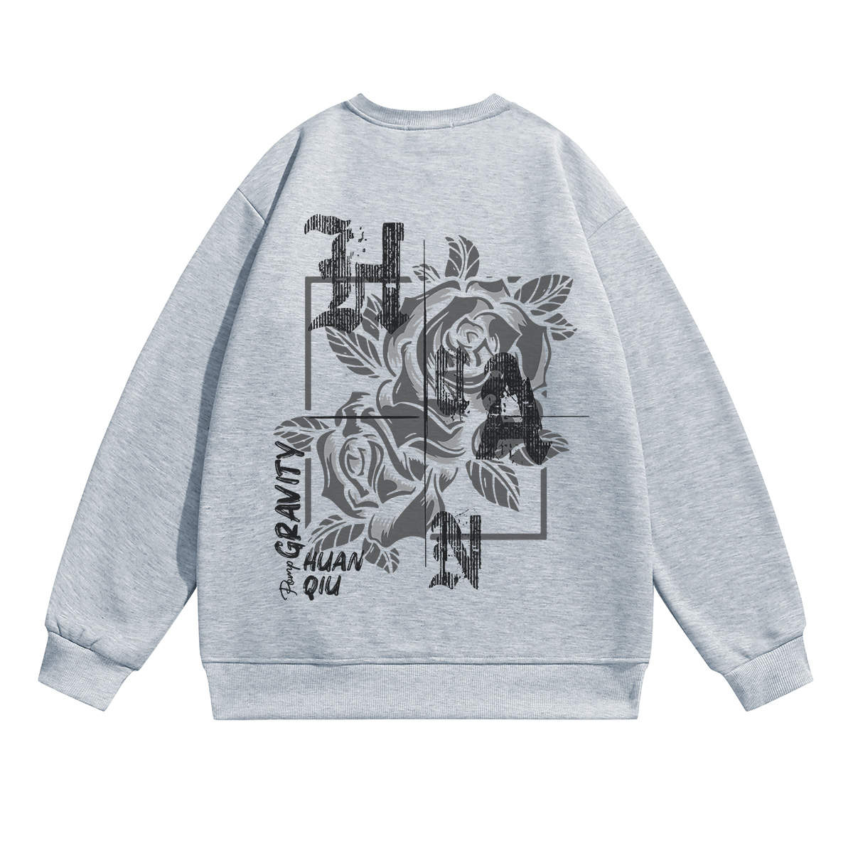 

Свитшот Unisex Crew Neck Moderate Heavyweight HUANQIU, светло-серый