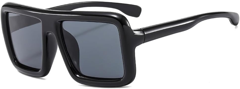 

Модные солнцезащитные очки большого размера конфетных цветов для женщин, защита от ультрафиолета UV400, ретро-стиль, панк-стиль, мужские солнцезащитные очки HVTVTLA, Black Gray