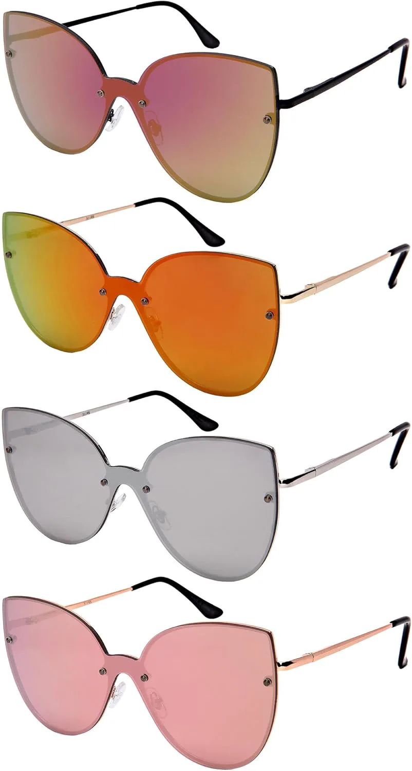 

Солнцезащитные очки EDGEIWEAR в стиле ретро, ​​простые, в форме «кошачьих глаз», с пружинным шарниром и плоскими зеркальными линзами, артикул 3119S-FLREV, Silver