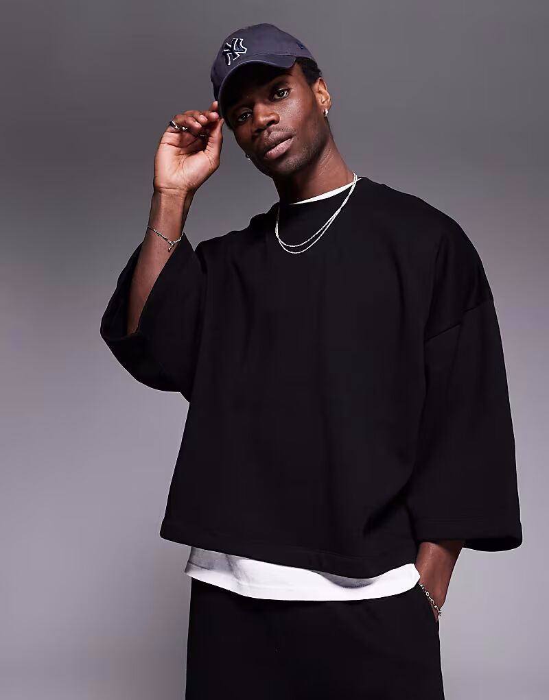 

Футболка свободного кроя ASOS DESIGN черного цвета - часть комплекта