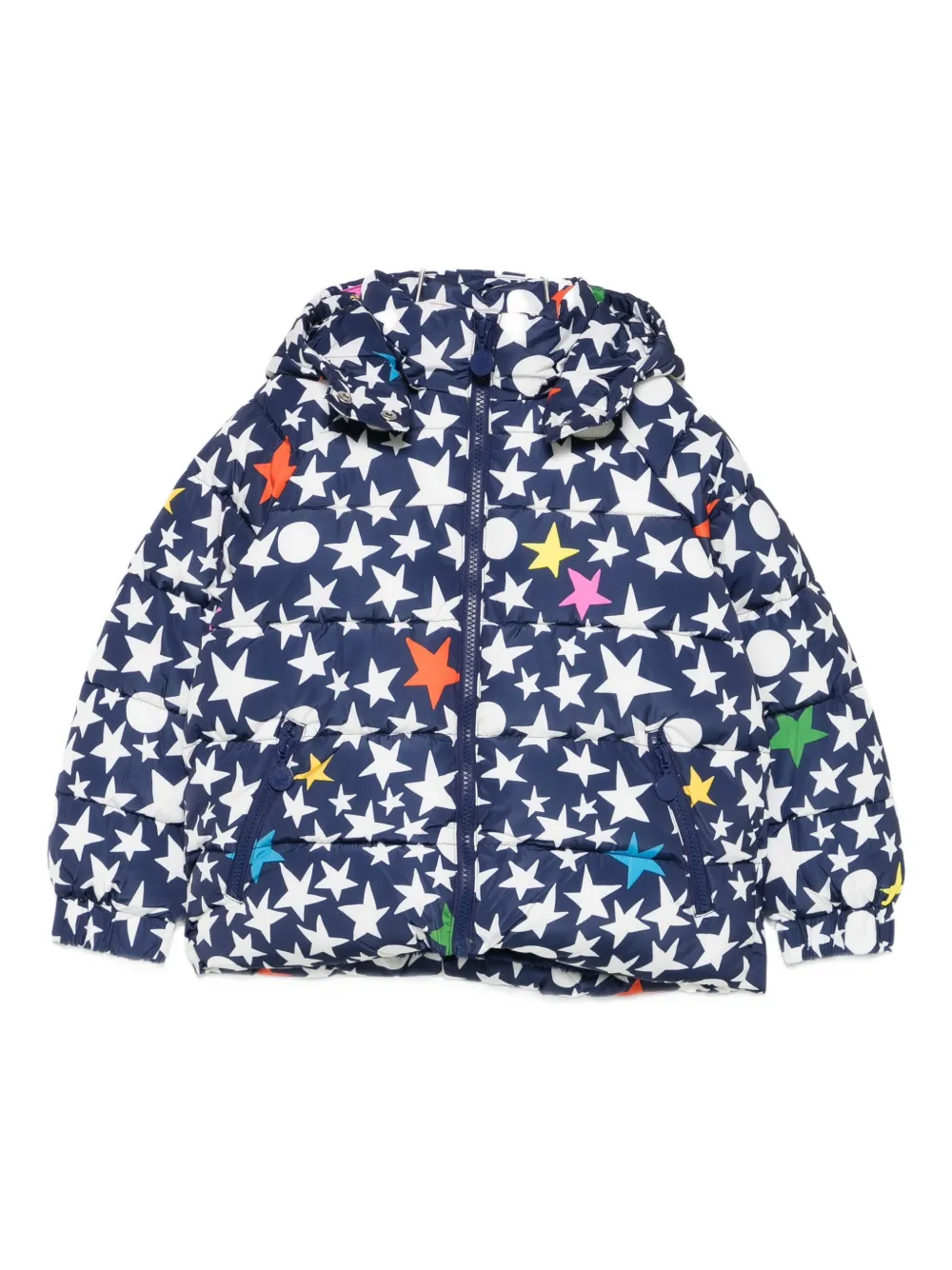 

Куртка-пуховик с капюшоном Stella McCartney Kids, синий