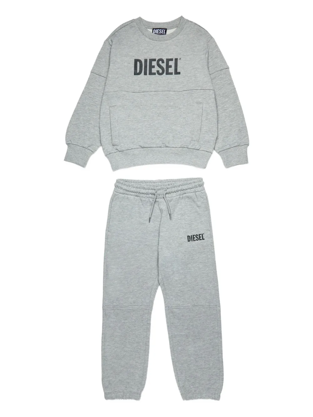 

Спортивный костюм с вышитым логотипом Diesel Kids, серый