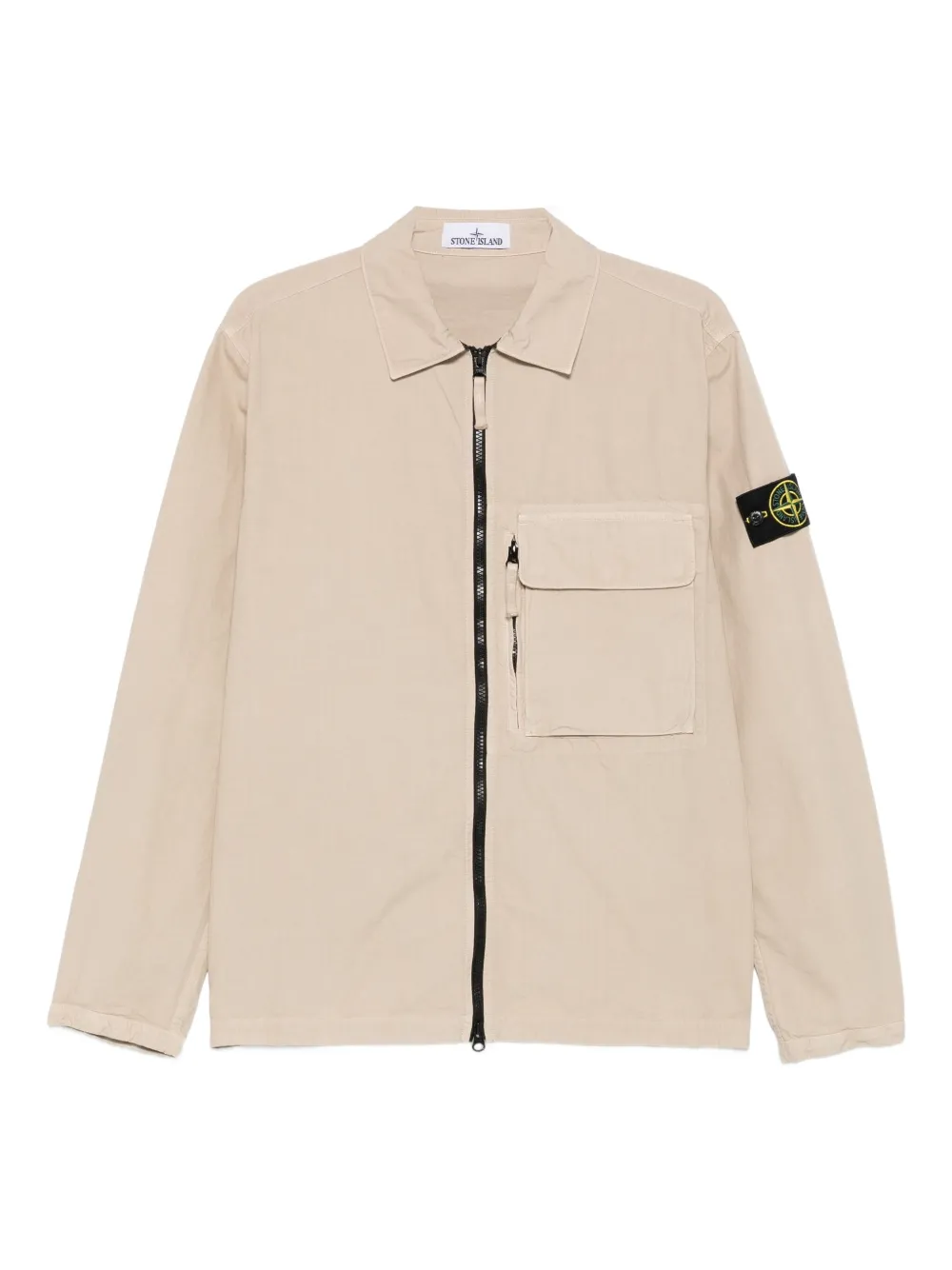 

Куртка на молнии с накладными карманами Stone Island, нейтральный