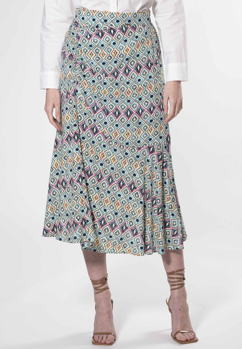 

Юбка А-силуэта MOTIF PRINT INFLUENCER, светло-голубой
