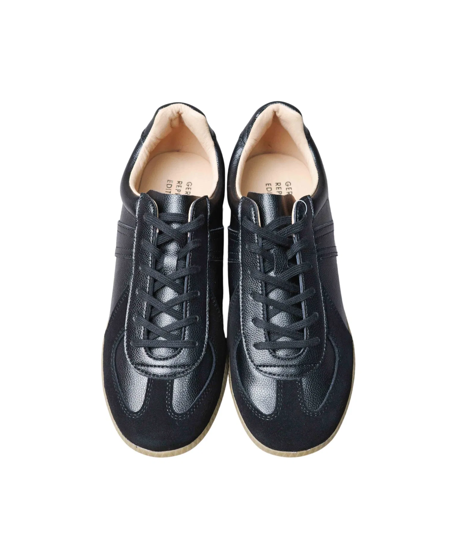 Унисекс кроссовки из кожи и замши German Trainer белые — фото 4
