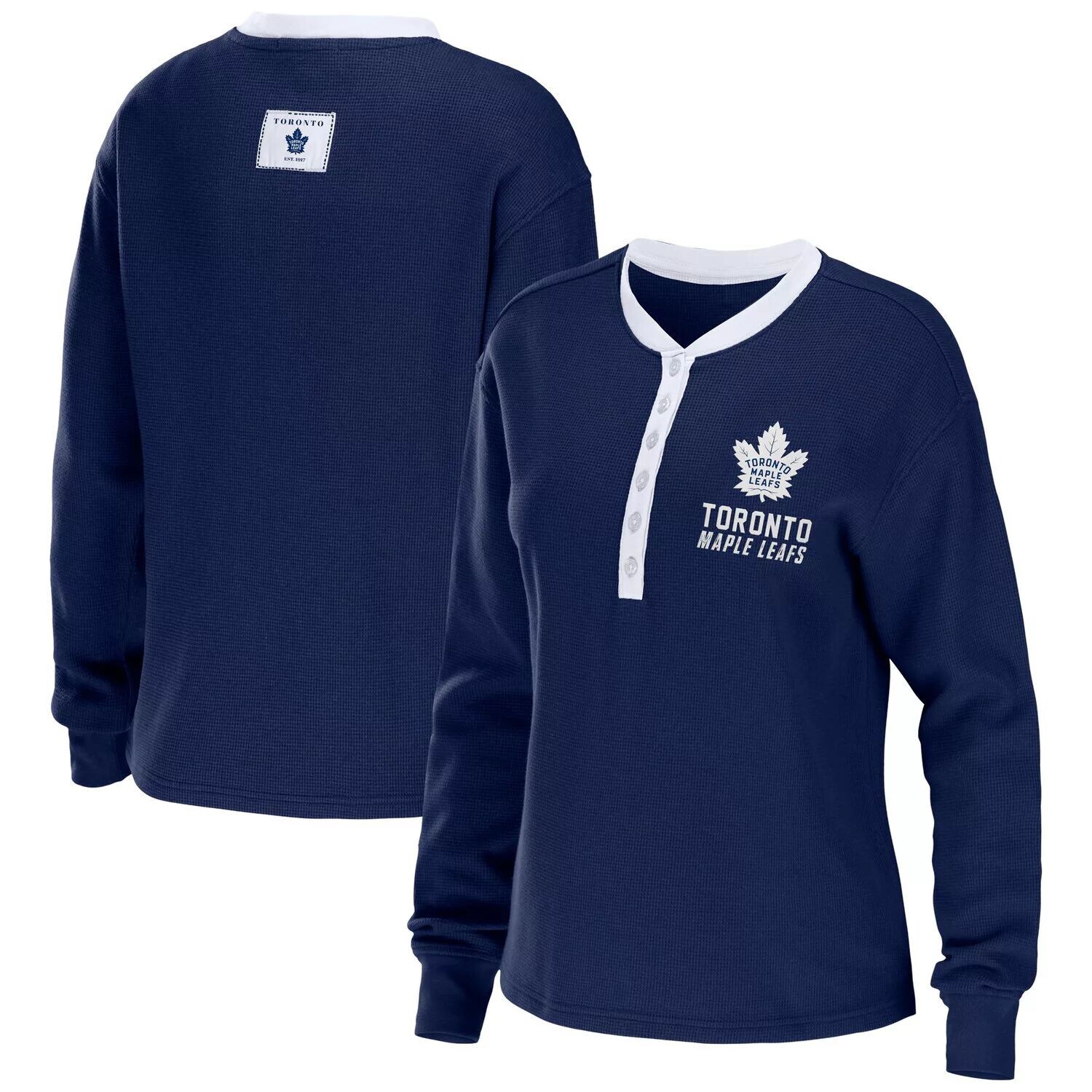 

Женская WEAR by Erin Andrews Синяя футболка с длинным рукавом Toronto Maple Leafs Waffle Henley, Синий, Женская WEAR by Erin Andrews Синяя футболка с длинным рукавом Toronto Maple Leafs Waffle Henley