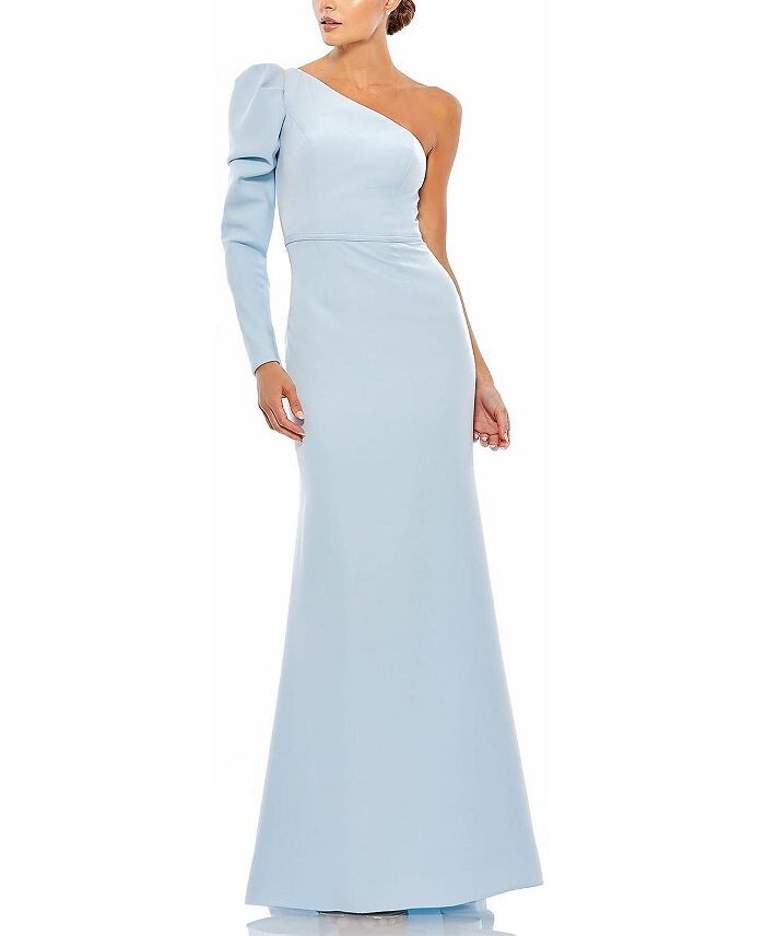 

Mac Duggal Платье на одно плечо с пышными рукавами, синий