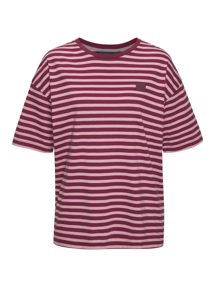 

Футболка в розово-бордовую полоску ELBSAND, Розовый, Футболка в розово-бордовую полоску ELBSAND