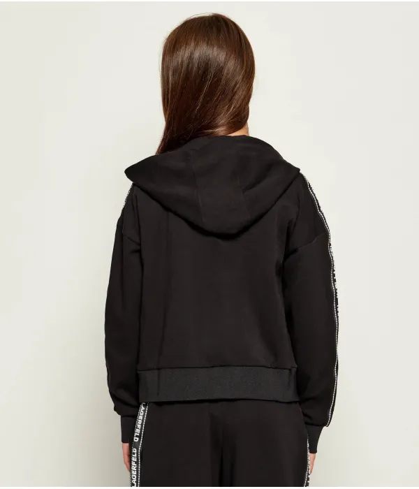 Толстовка Relaxed fit Karl Lagerfeld Kids, черный — фото 3