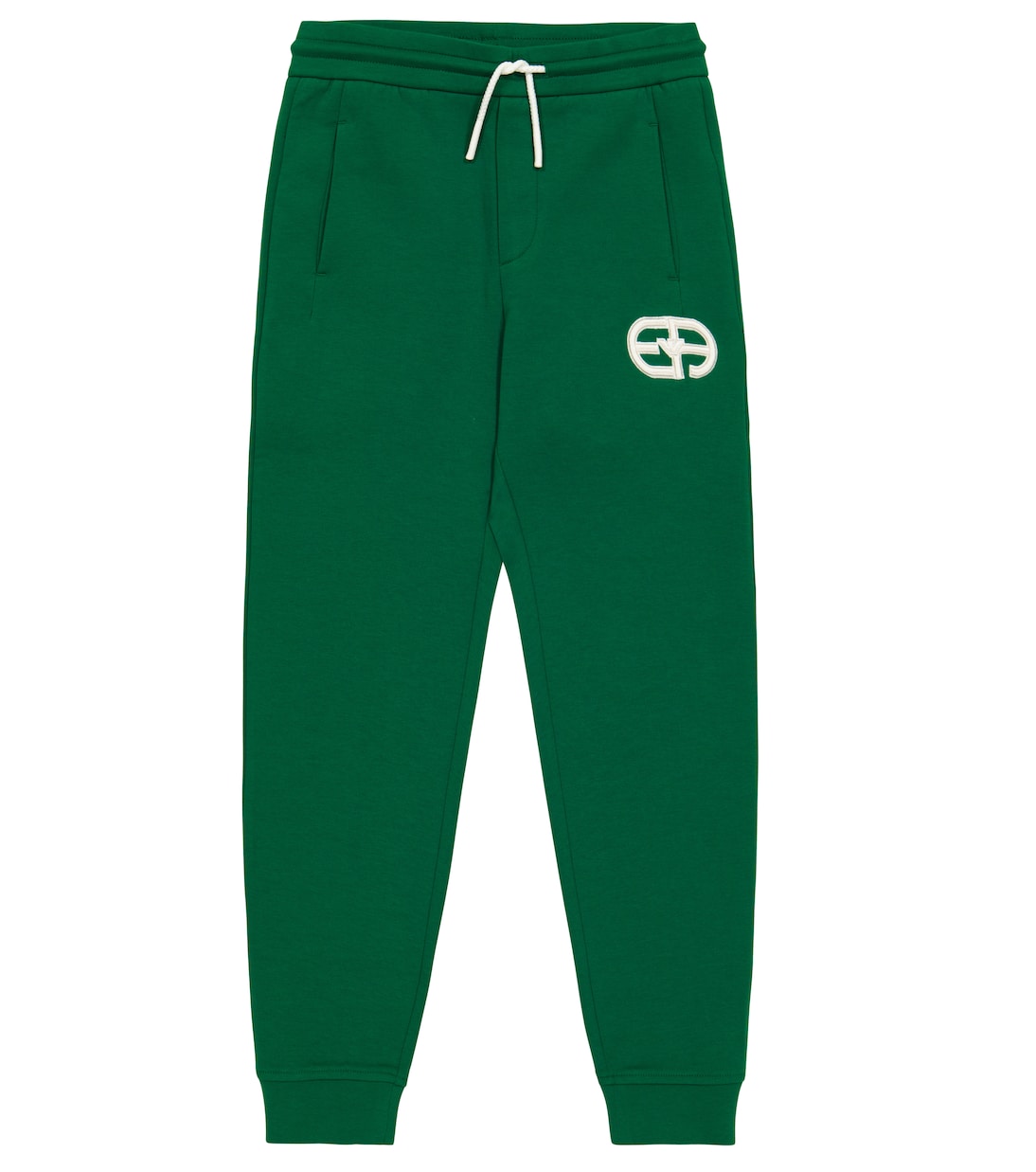 

Спортивные брюки из хлопкового джерси с логотипом Emporio Armani Kids, зеленый