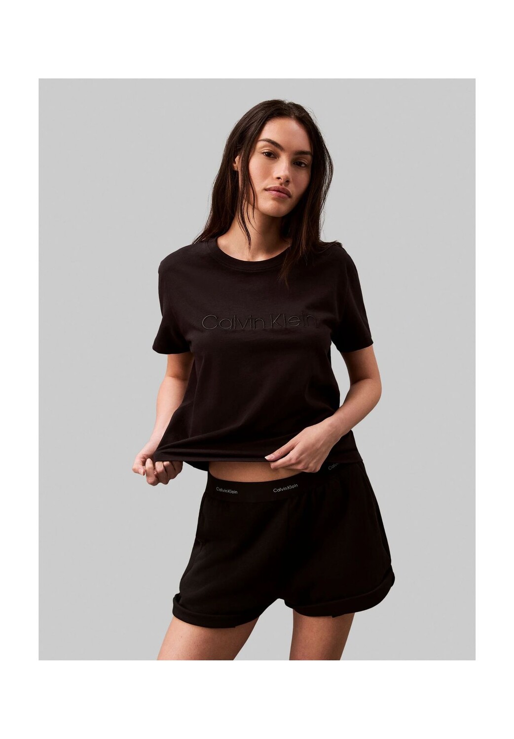 

Женская хлопковая пижамная рубашка Calvin Klein, цвет Ub1 Black