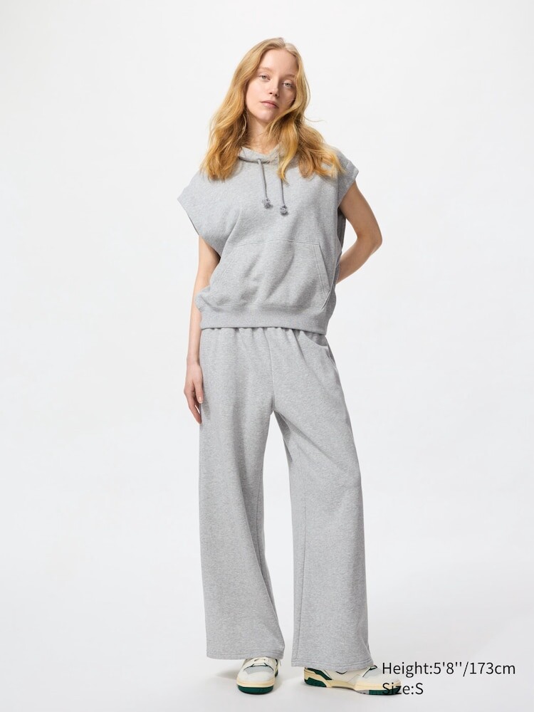 Широкие спортивные брюки Uniqlo, цвет 09 черный — фото 2
