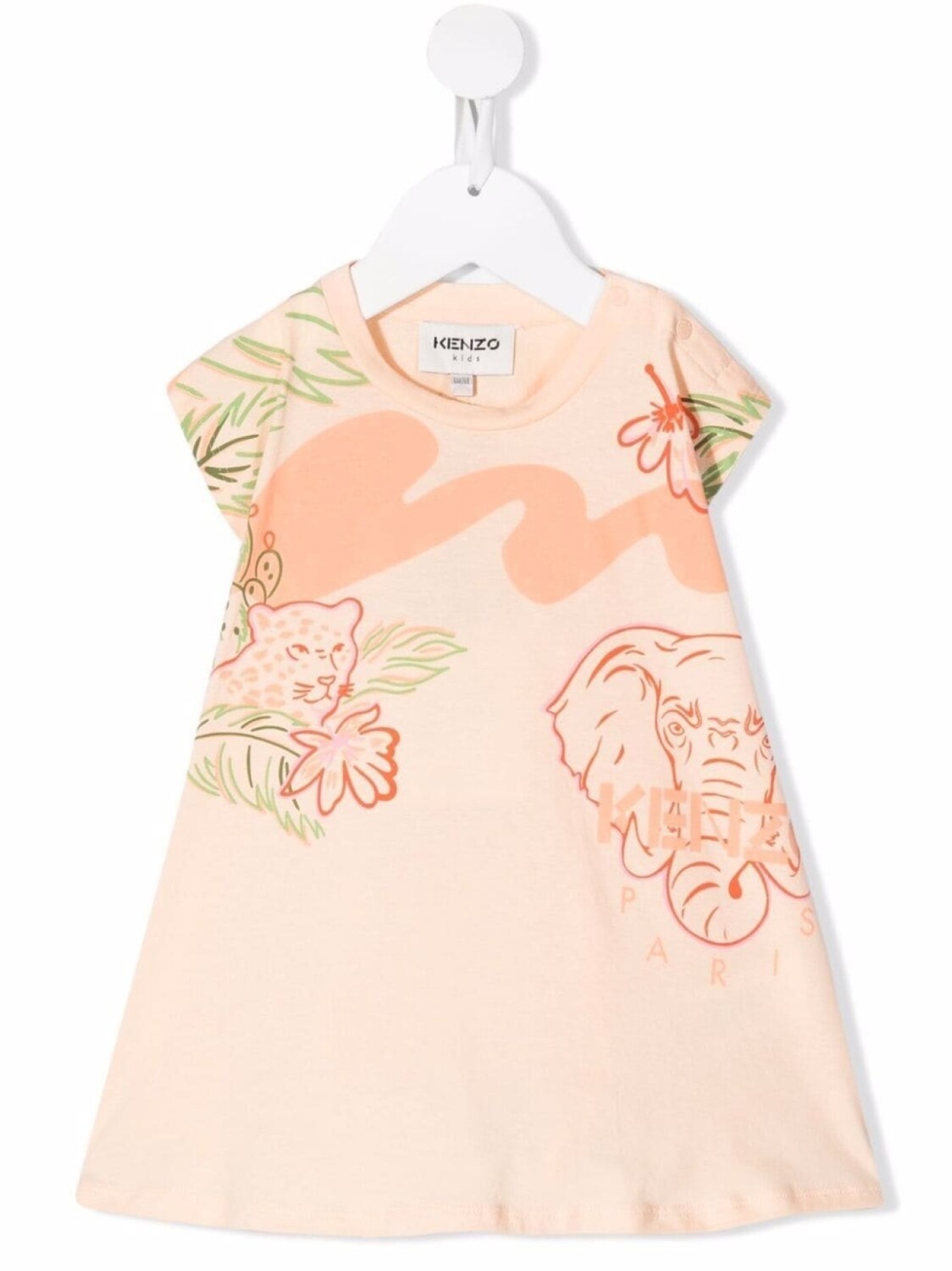 

Kenzo Kids платье с принтом, оранжевый