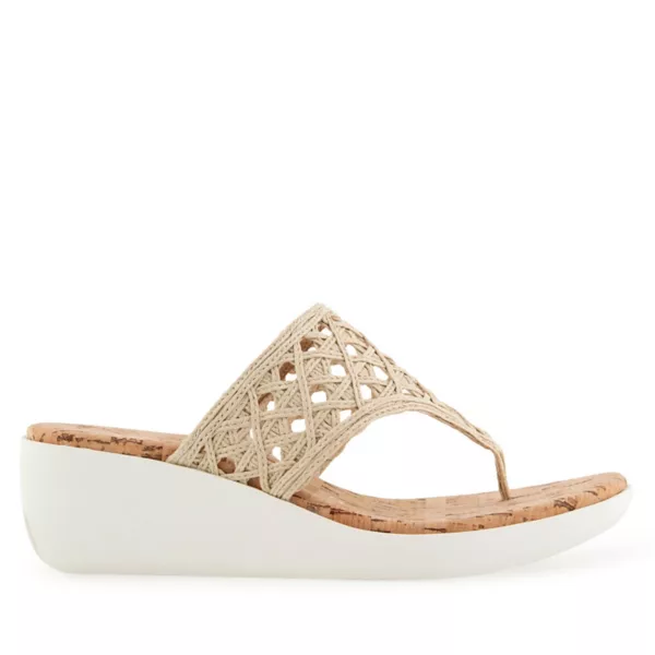 Женские босоножки на танкетке Ivie Aerosoles, цвет natural raffia — фото 2