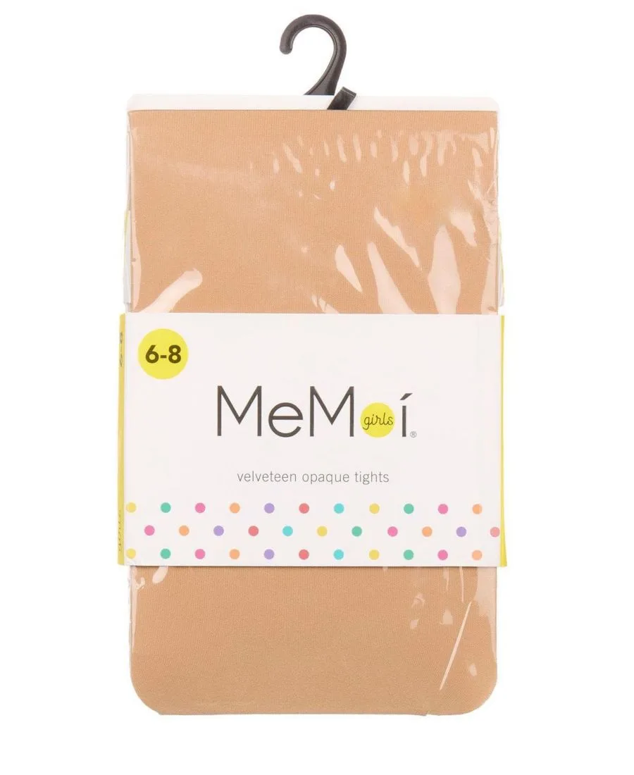 Непрозрачные бархатные колготки для девочек MeMoi, Camel — фото 2