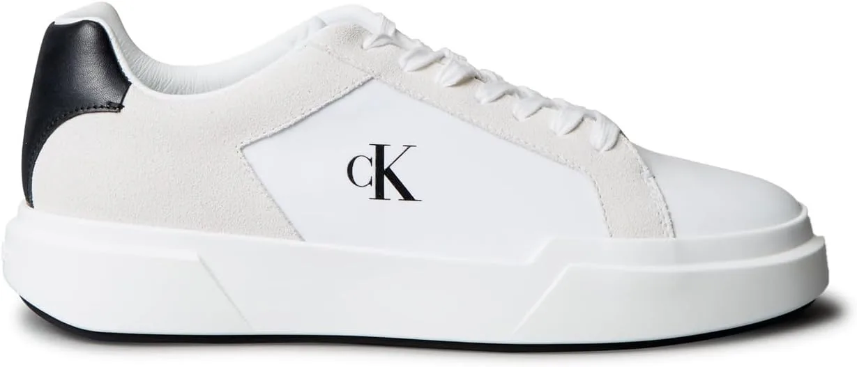 Мужские низкие кеды Calvin Klein Chunky Cupsole Laceup LTH Mix Ym0ym01348, белый/черный — фото 2