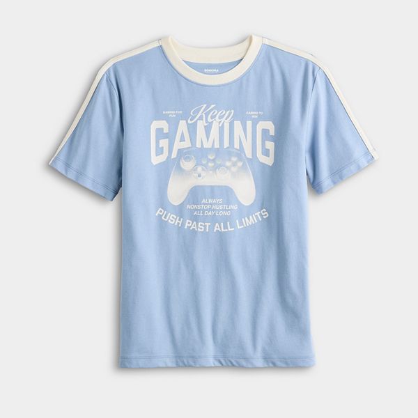 

Футболка с ретро-принтом для мальчиков 12-20 лет в размерах regular и husky Sonoma Goods For Life, Blue Gamer