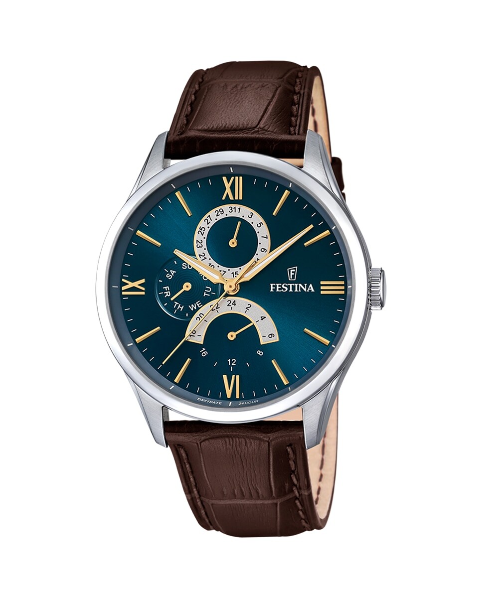 

F16823/A Мужские часы из коричневой кожи Festina, коричневый