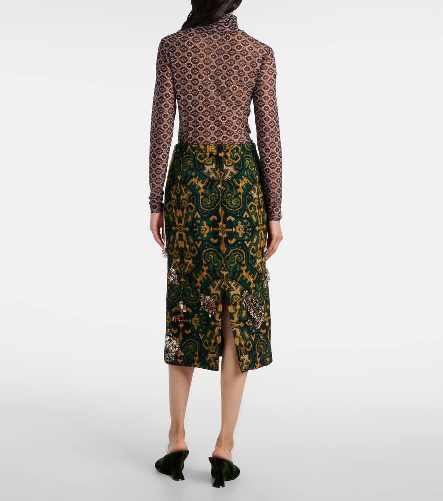 Юбка-карандаш с декоративными элементами Dries Van Noten, Bottle — фото 3