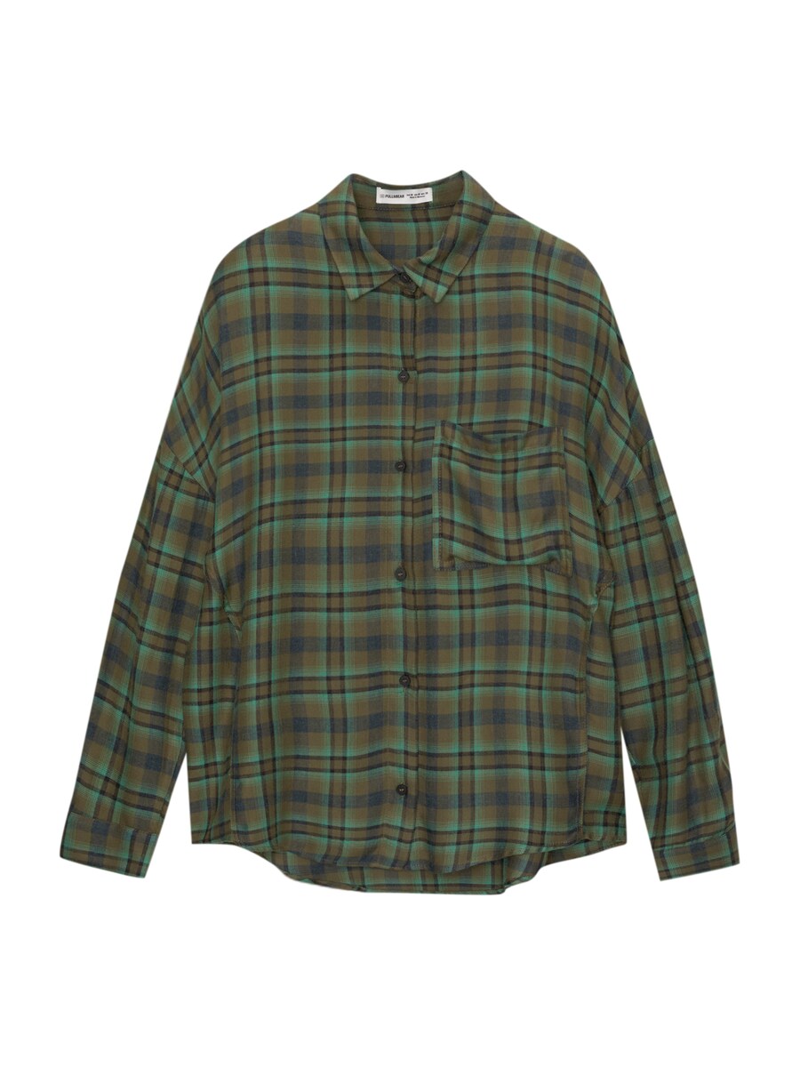 

Блузка Pull&Bear, цвет Olive/Light green